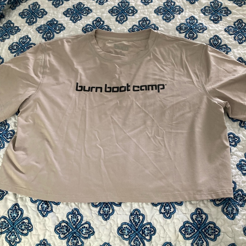 Burn Boot Camp Tan Crop Top - never worn